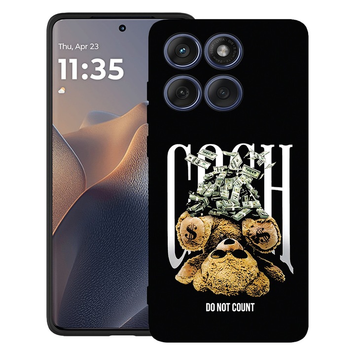 BestCase® Husa TPU Ultra Slim Compatibil cu Motorola Moto G86 Power, cu Design Teddy Bear Money, 3113067 B 1460