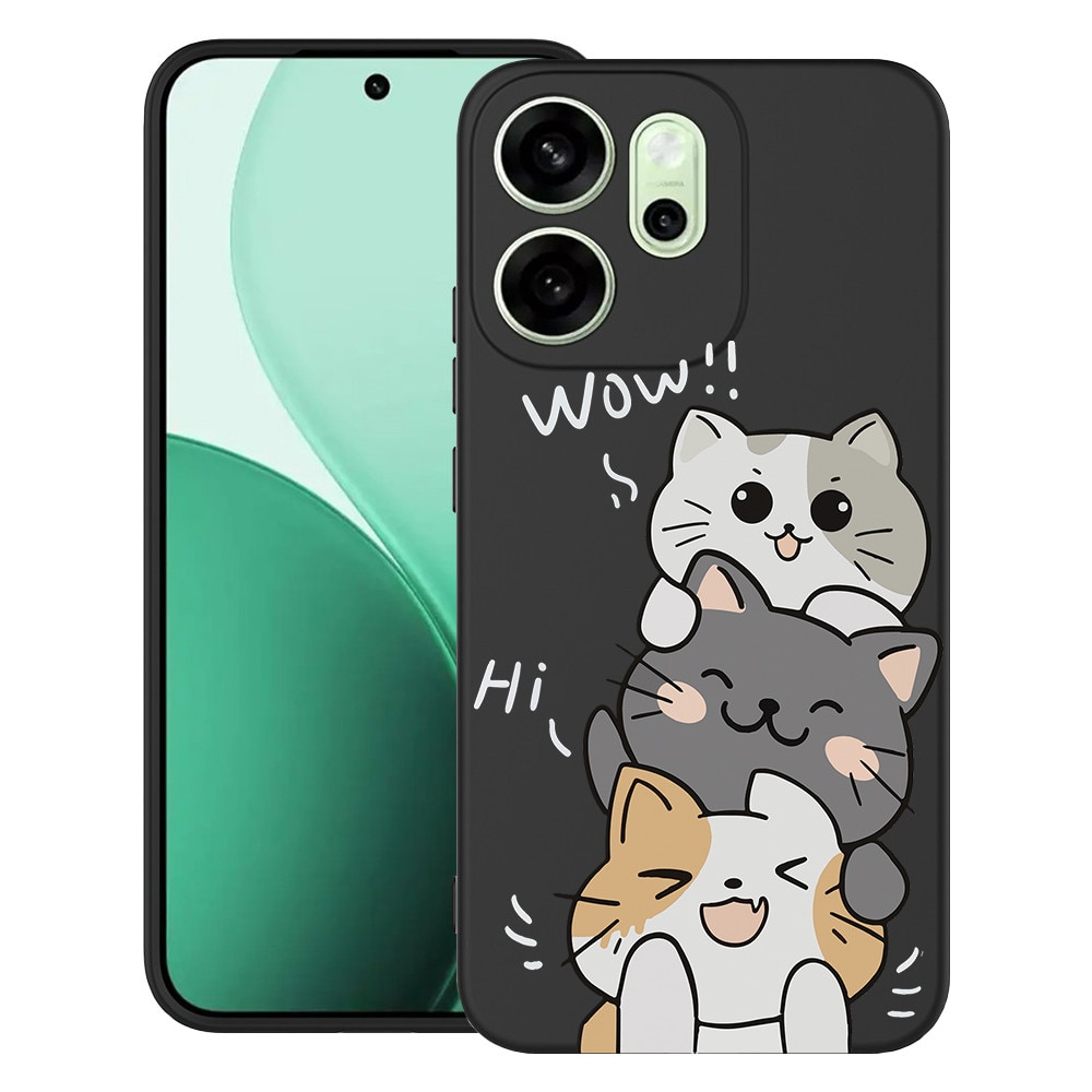 BestCase® Husa pentru OPPO Reno14 F 5G din Silicon Ultra Slim cu Design Cat Wow, 2043675 B 1855