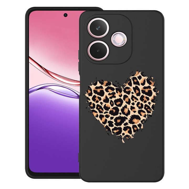 BestCase® Husa TPU Ultra Slim Compatibil cu Honor X5c Plus / X5c, cu Design Leopard Heart, 3119623 B 761