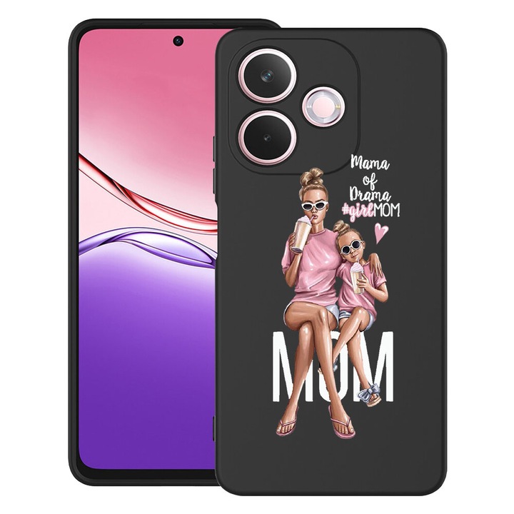 BestCase® Szilikon Ultra Slim tok OPPO A5 Pro 5G-hez, Girl Mom Mama of Drama designnal, 2043676 B 558
