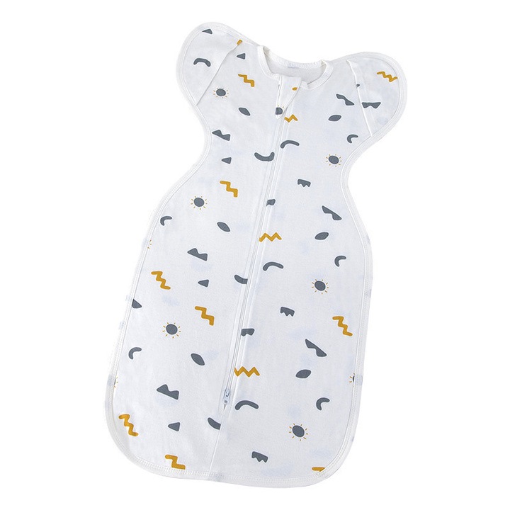 Sac de dormit pentru bebeluși, bumbac natural, multicolor, 60.05cm, hipoalergenic