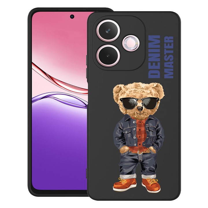 BestCase® Husa pentru OPPO A5 Pro 5G din Silicon Ultra Slim cu Design Denim Master - Teddy Bear, 2043676 B 927