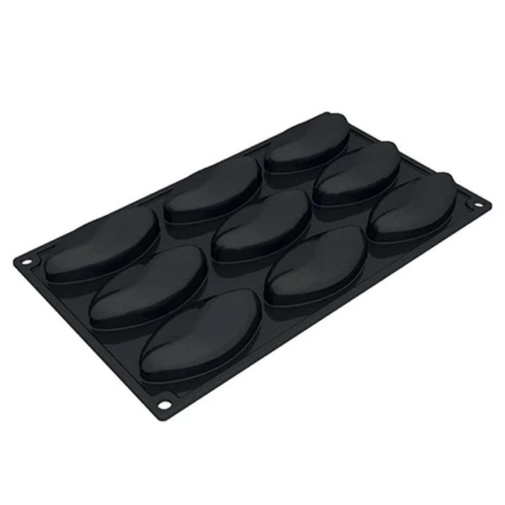 Forma din silicon pentru monoportii, tarte, Shell Pavoni by Gianluca Fusto, 9 cavitati, 300x175mm, 86x41x22mm, 43 ml