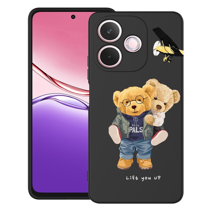 BestCase® Husa TPU Ultra Slim Compatibil cu Honor X5c Plus / X5c, cu Design Teddy Bear Lift me up, 3119623 B 933