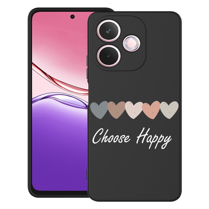 BestCase® Husa TPU Ultra Slim Compatibil cu Honor X5c Plus / X5c, cu Design Choose Happy, 3119623 B 1854