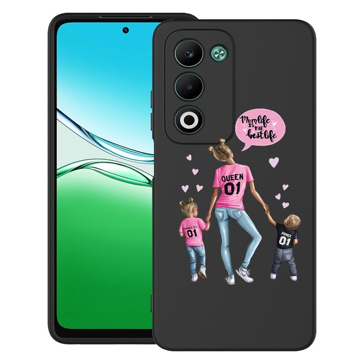 BestCase® Szilikon Ultra Slim tok OPPO A5-höz, Mom Life Boy And Girl designnal, 2043677 B 557