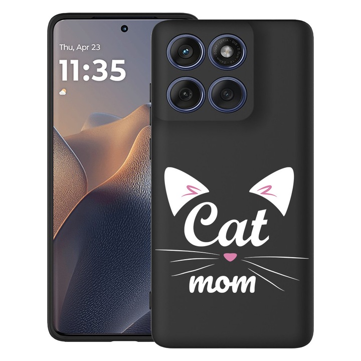 BestCase® Ultra Slim TPU tok Motorola Moto G86 Power-kompatibilis, Cat Mom design, 3113067 B 1850