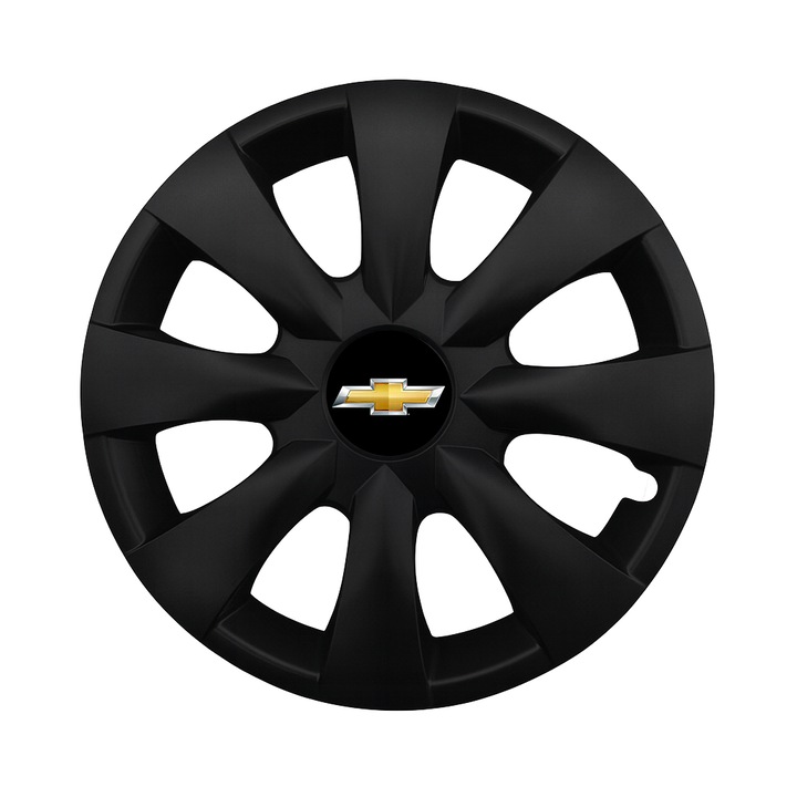 Set 4 Capace Roti R15 AutoSSF ®, Potrivite Jantelor de 15 inch, pentru CHEVROLET, Model 316, Black Edition