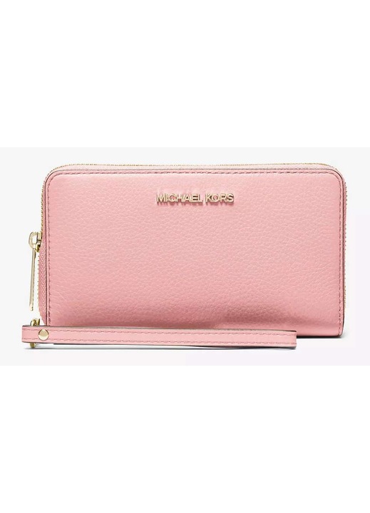 Голям портфейл, Michael Kors, Jet Set, Естествена кожа, Розов, 18x10x1.3см