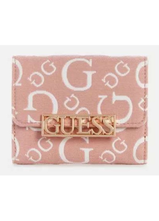 Дамско портмоне, GUESS, 12x9 см, розово/златисто