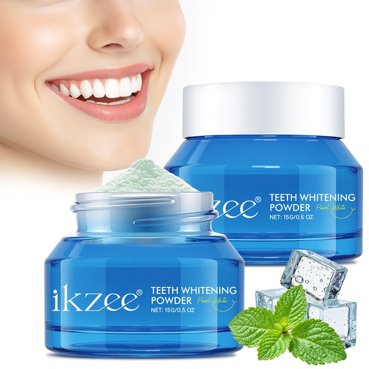 Pudra de dinti naturala pentru albire, indeparteaza petele, improspateaza respiratia, reduce placa bacteriana, mentine o cavitate orala sanatoasa, 15g