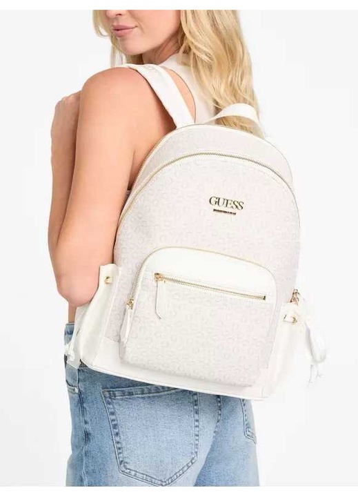 Раница, Guess, Charli, бял, 100% еко кожа
