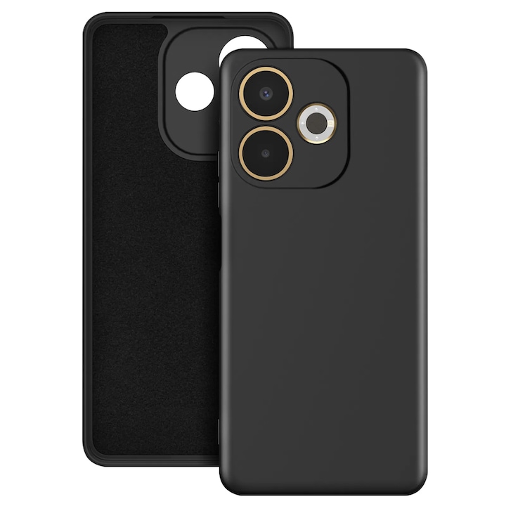 Husa TPU Microfiber compatibila cu Honor X5c Plus, Negru
