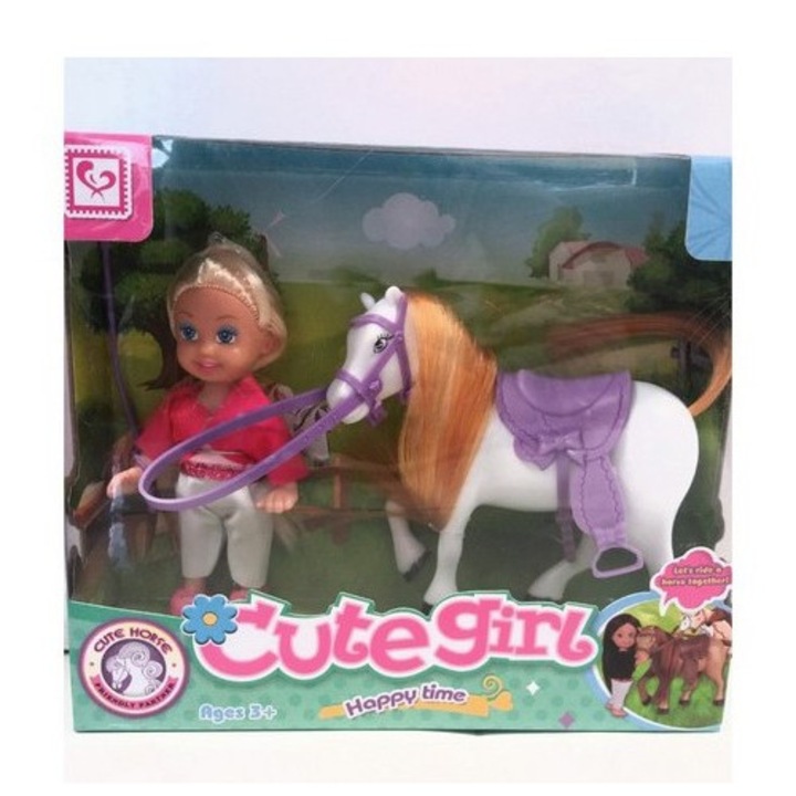 Papusa cu calut, PEGAZTOYS, 21x18cm