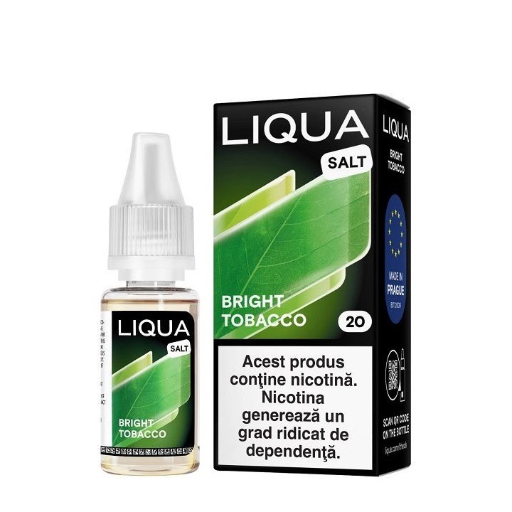 Lichid Tigara Electronica Liqua Salt - Bright Tobacco, 10ml, 20mg/ml