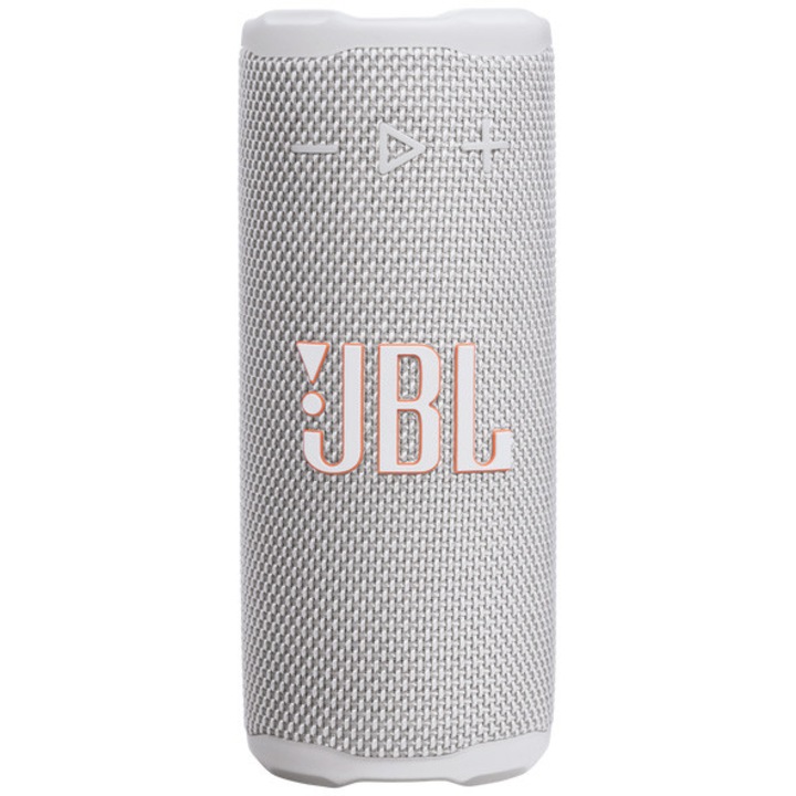 Boxa portabila JBL Grip, Bluetooth, Pro Sound, Auracast, Autonomie 14 ore, Lumina ambientala, IP68, Alb