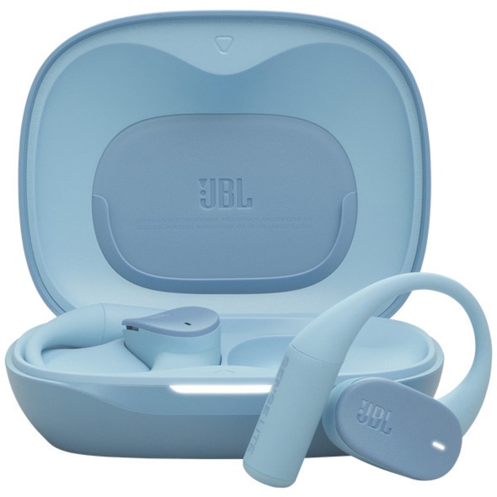 Слушалки Open-Ear JBL Sense Lite, True Wireless, Bluetooth, 4 микрофона, Multipoint, Автономност 32 часа, IP54, Син