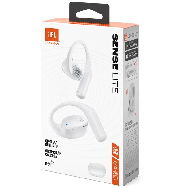 Open-Ear Lite Sense JBL ホワイト ワイヤレスイヤホン LITE SENSE JBL Headphones, Worldshop - White イヤホン