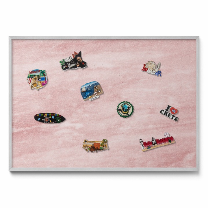 Mágneses tábla, Tulup, Pasztell szikla textúra, Ezüst keret, 100 x 70 cm, 010840700050400012162