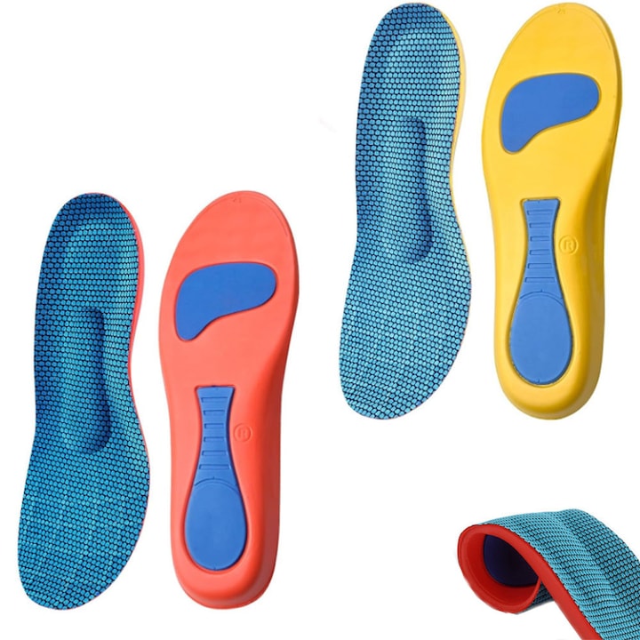 Set 4 Branturi Ortopedice, Unloshe, branturi ergonomice din gel, suport ortopedic pentru arcul plantar, brant respirabil si confortabil, moi pentru fasciita plantara, Unisex,37-38