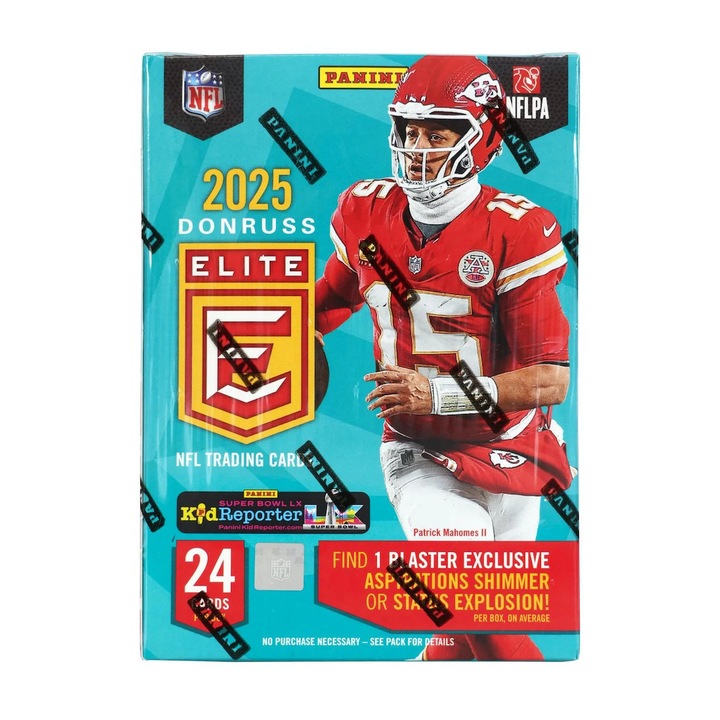 2025 Panini Donruss Elite Football Blaster Doboz (24db Amerikai Focis kártya, benne 4 Exclusive Kártya)