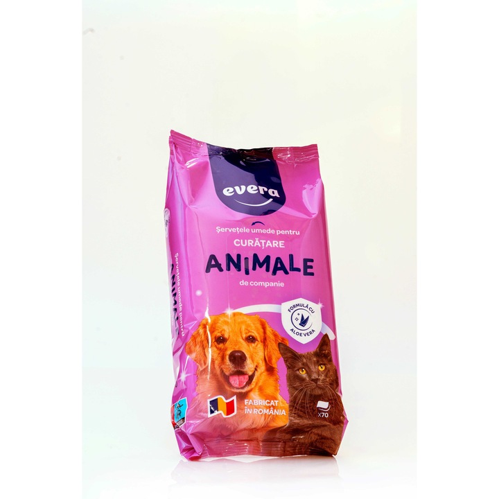 EVERA Servetele umede curatare animale 70 buc