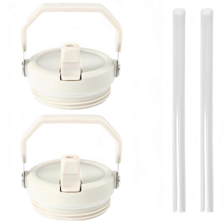 Capace de rezerva pentru pahar de 30 oz, set de 2, alb, din plastic