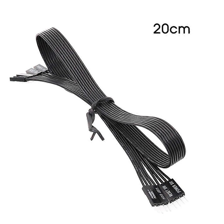 2Pin Dupont hosszabbító kábel, 24AWG, 20cm, alaplaphoz