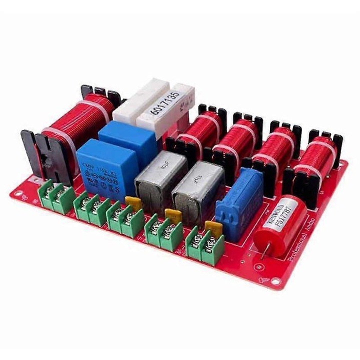 Hangváltó audio 4 utas, 300W, 4-8 ohm, állítható frekvencia, 173x115x37mm, PC+fém, többszínű