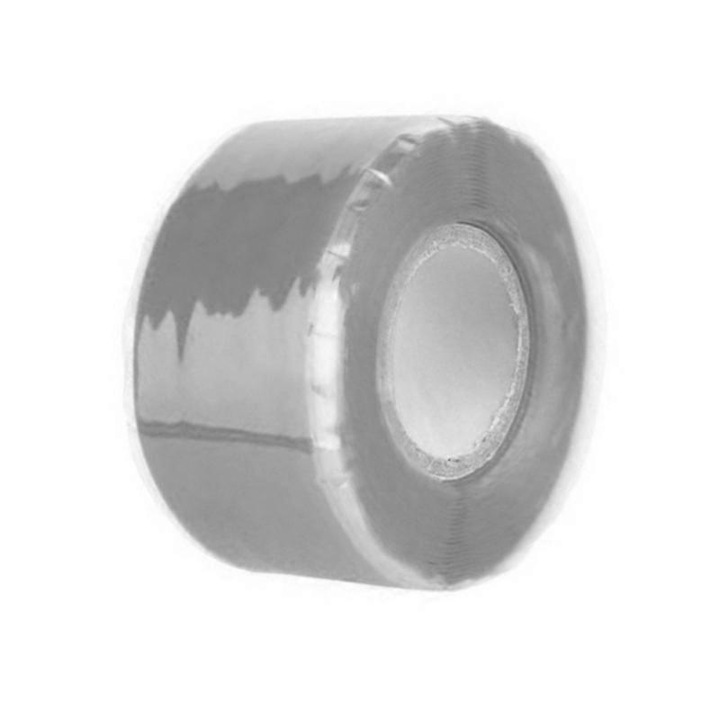 Banda siliconica impermeabila, 3m, 25mm, rezistenta la temperaturi extreme, gri