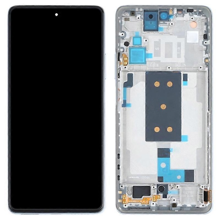 LCD екран и дигитайзер в сглобка Grade C + рамка за Xiaomi 11T 5G/11T Pro 5G, Silver