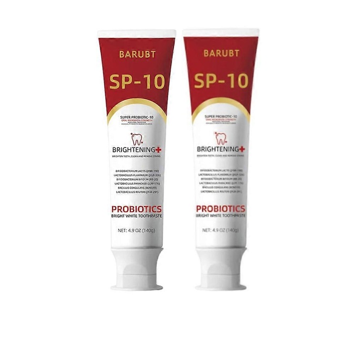 Probiotikus fogkrém, Barubt 140g, hatékony fehérítés, friss lehelet, 2 darab