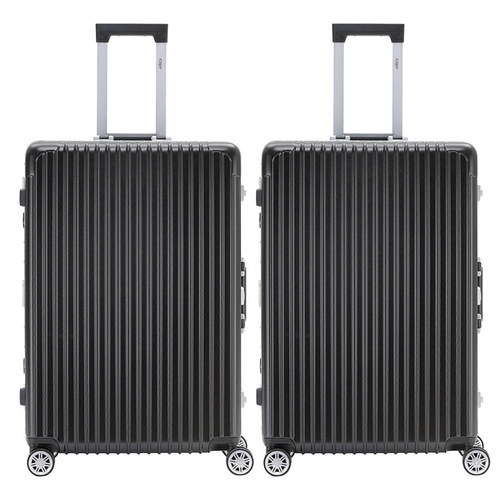 Set 2 trolere, 76 cm, 4 roti multidirectionale, design iconic