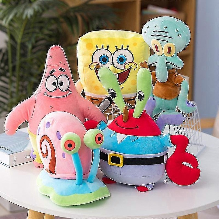 Jucarie de plus, Captain Krabs, 30-38 cm, multicolor, set 1 bucata
