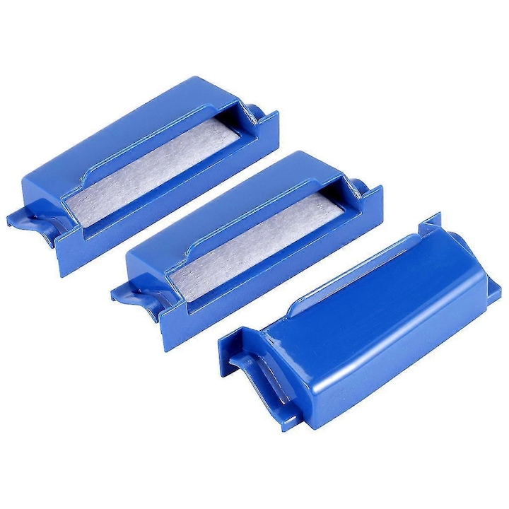 Filtru reutilizabil pentru aparat CPAP, set de 3, albastru si alb, dimensiuni variate