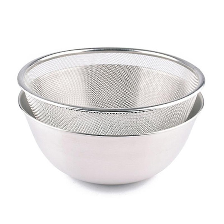 Sita si bol din inox, marime XL, pentru fructe si legume