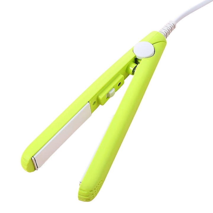 2 az 1-ben mini hajvasaló rövid hajhoz, 1/2 hüvelykes, zöld