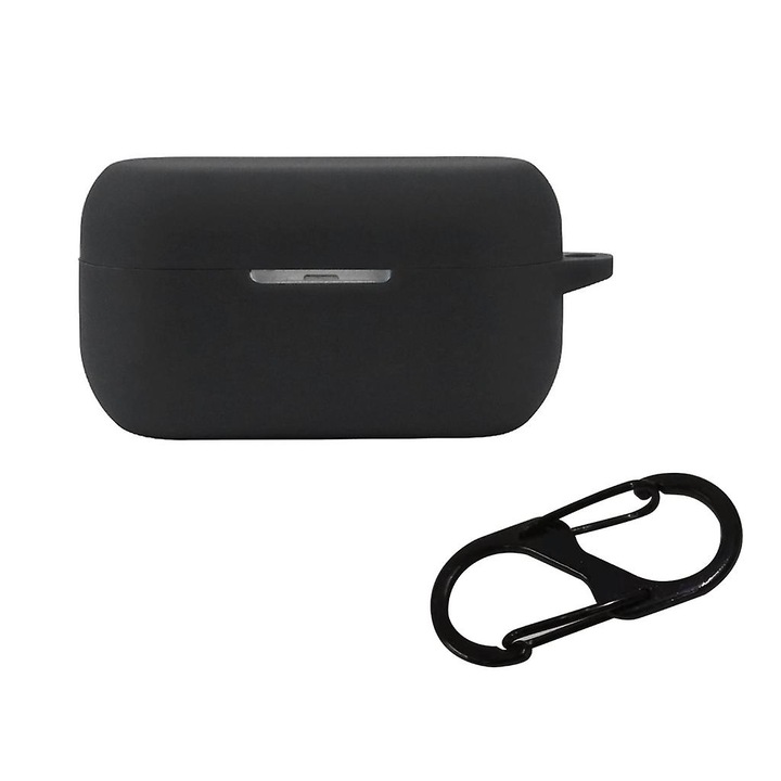 Husa de protectie din silicon pentru casti, neagra, 79x39x34mm, set