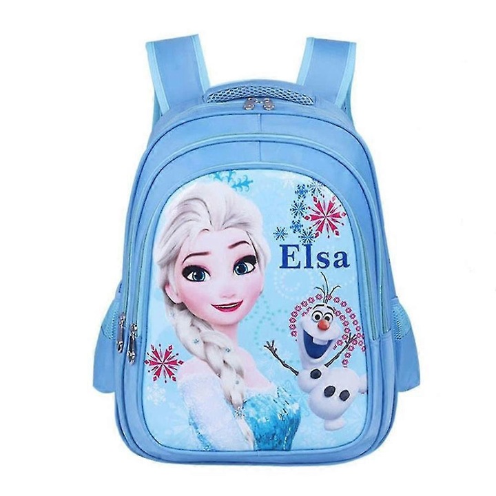 Frozen Elsa gyerek hátizsák, 1 rekeszes, kék, 30x40cm