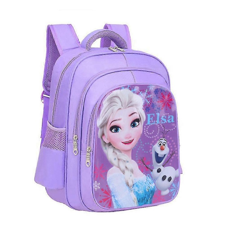 Ghiozdan copii Frozen Elsa, rucsac calatorie, 30x25x10cm, mov