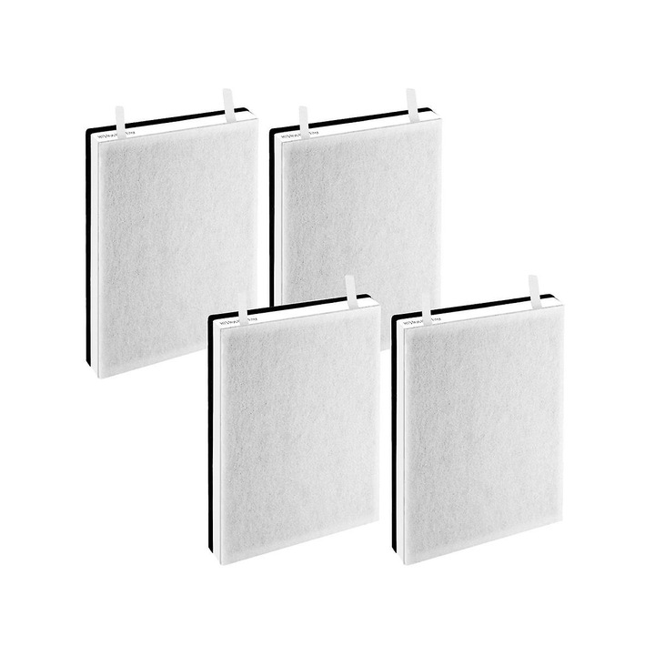 Set 4 filtre HEPA pentru purificator Vital 100, filtrare 3 etape, negru+alb, dimensiuni compatibile