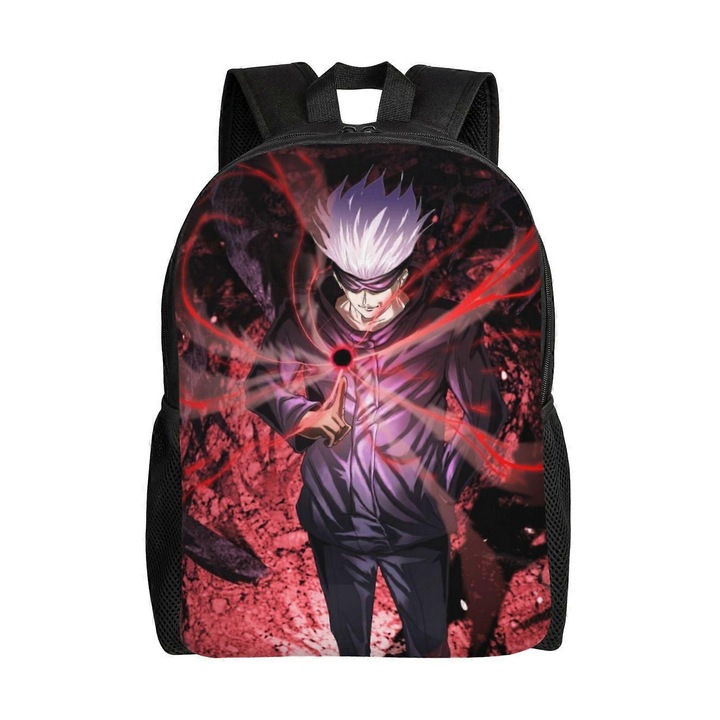 Ghiozdan scolar Jujutsu Kaisen, capacitate mare, stil simplu, multicolor