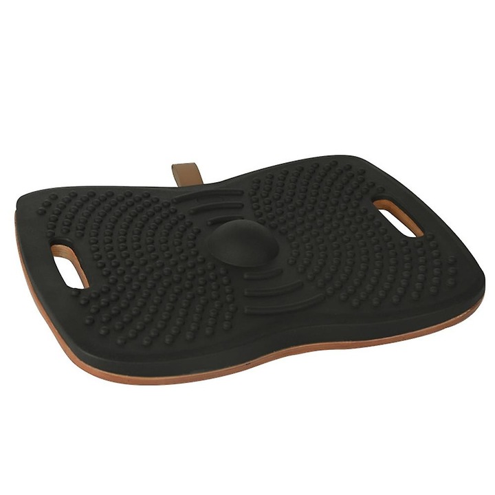 Placa de echilibru ergonomica, anti-oboseala, neagra, 500x360x60mm, pentru birou si sala de sport