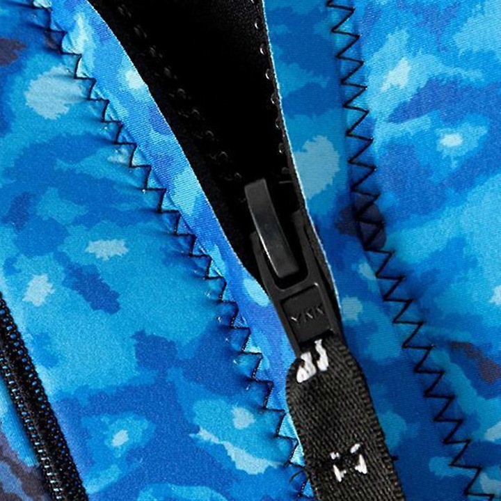 Mimigo Wetsuits Férfi 3mm Camo Neoprén Búvárruha Uniszex Egyrészes Sport Bőr Víz alatti Horgászruha M KÉK