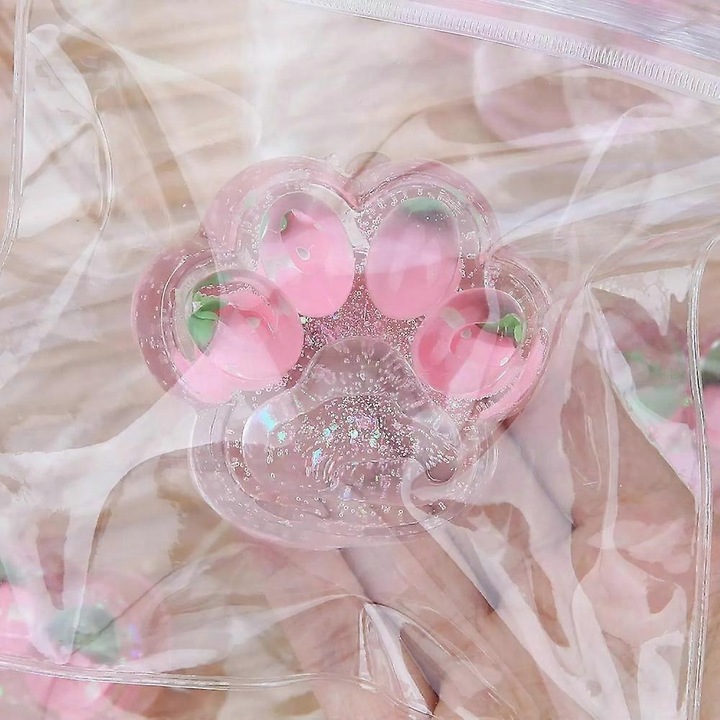 Jucarie interactiva Taba Squishy, design pisica, set 1 bucata, culoare multicolor, dimensiuni 10x10cm