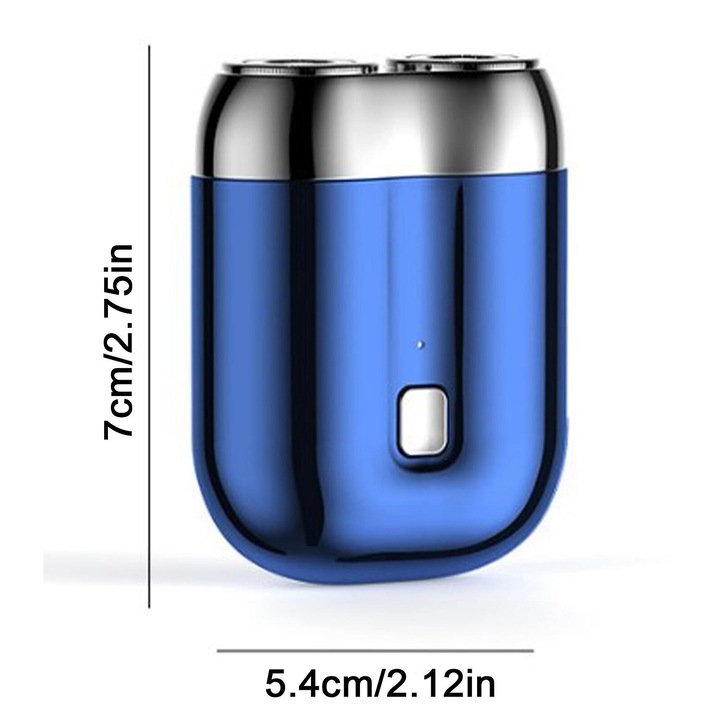 Aparat de ras electric mini, 7x5cm, albastru