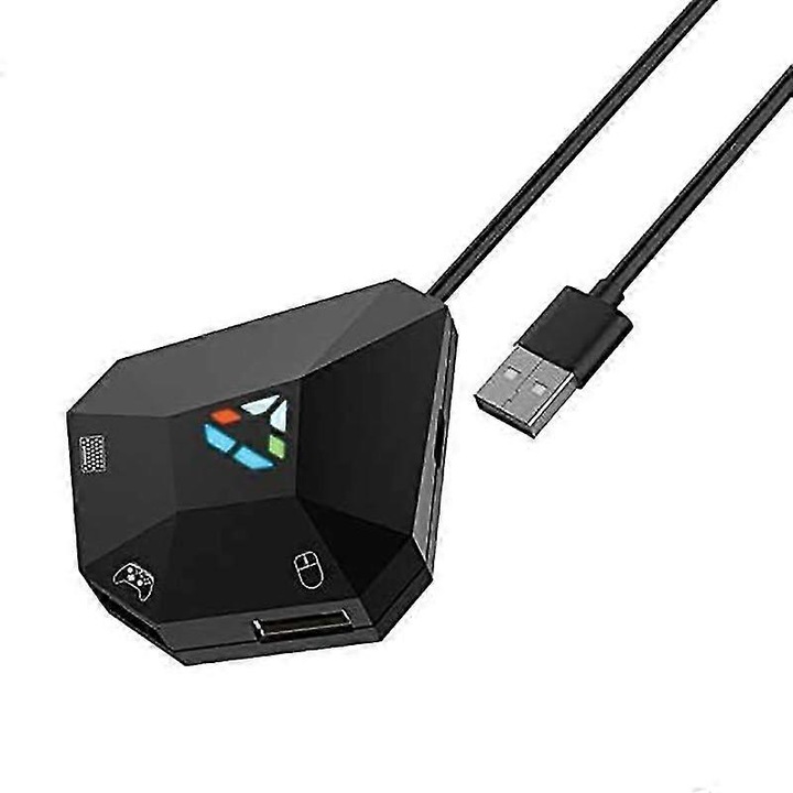 Converter USB pentru mouse si tastatura, adaptor pentru PS3 si Switch, negru, 6.8x15.7x2.4cm