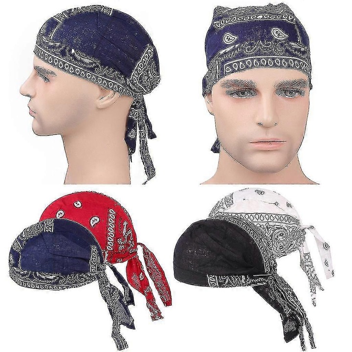 Set 4x Caciuli pentru Barbati, 100% Bumbac, Multicolor