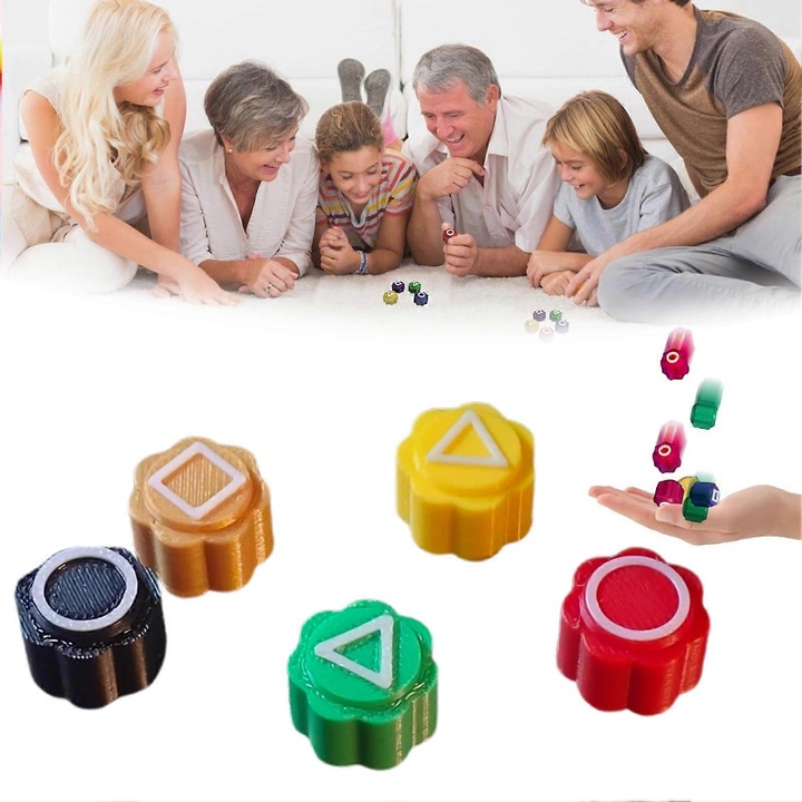 Set jocuri de societate, Gonggi, 5 pietre, 2x2x1.7cm, multicolor