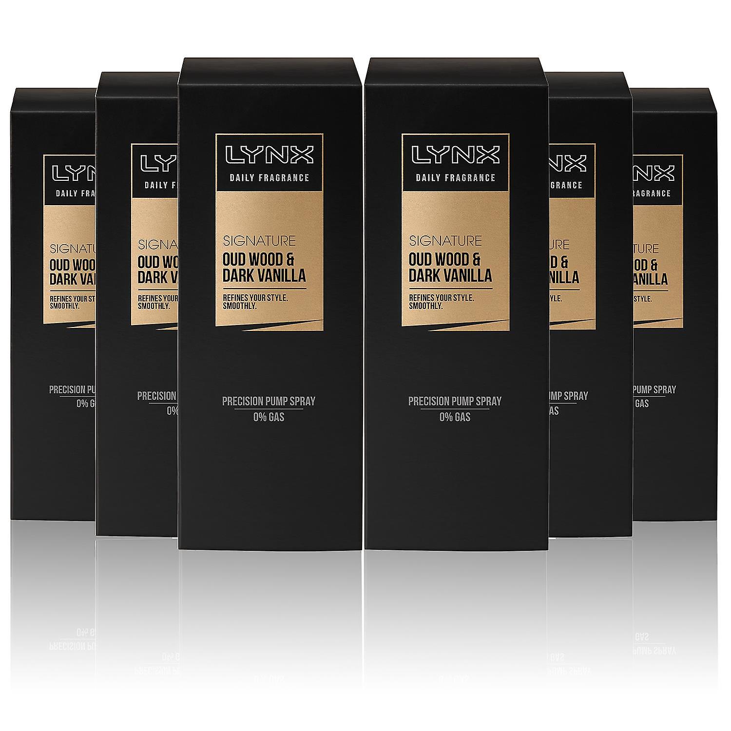 Odorizant Lynx Signature, set 6x 100ml, parfum lemn de oud si